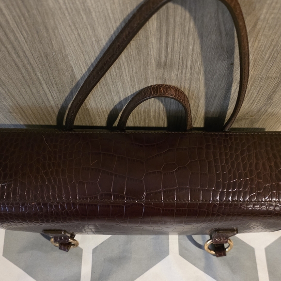 Ralph Lauren Dark Brown Crocodile Shoulder Bag - Picture 11 of 11